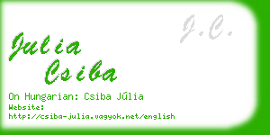 julia csiba business card